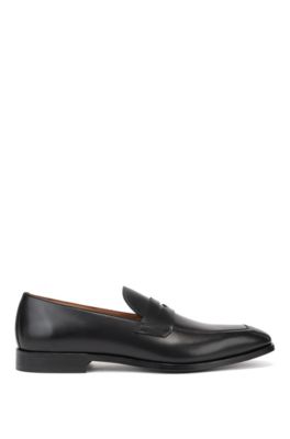 hugo boss loafers black