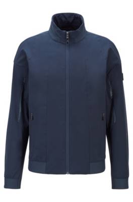Veste déperlante zippée à logos