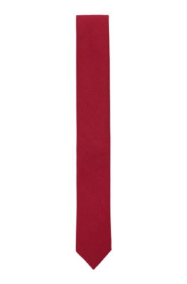BOSS - Italian-made tie in midweight fabric