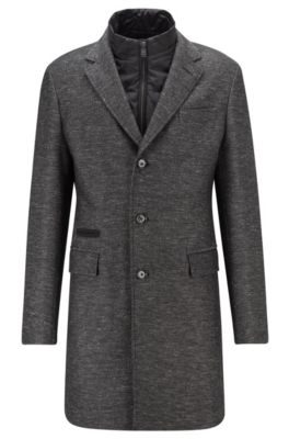 grey hugo boss coat