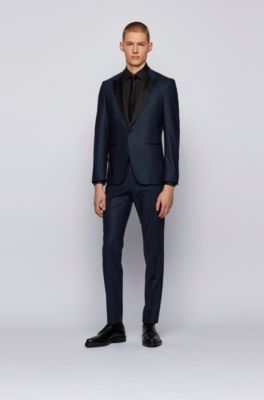 BOSS - Extra-slim-fit wool-blend suit 