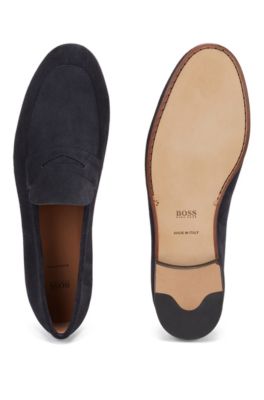hugo boss suede loafers
