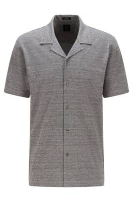 Chemise Slim Fit à manches courtes en jersey chiné