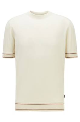 Pull style t-shirt en coton mercerisé