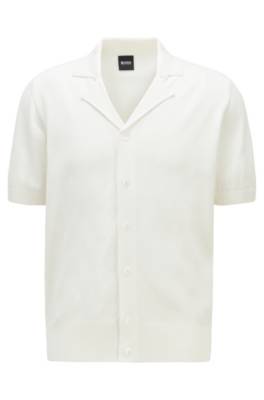 Cardigan à manches courtes en maille de coton mercerisé