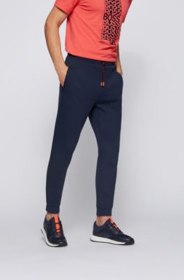 Boss velour cuffed track pants hotsell