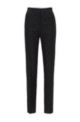 Regular-fit trousers in virgin wool with crystals, Black