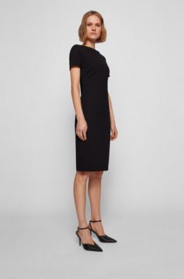 Stretch-jersey dress with full-length 