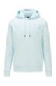 Oversized-fit hoodie with gel-print logo, Light Blue