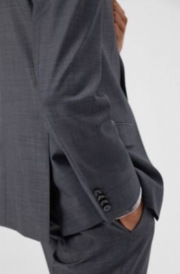 hugo boss grey plaid suit