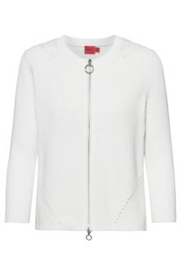 Cardigan zippé en coton biologique