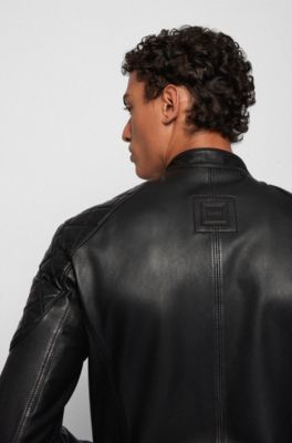 boss leather jacket