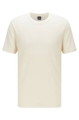 T-shirt en coton mélangé à la structure jacquard effet bulle