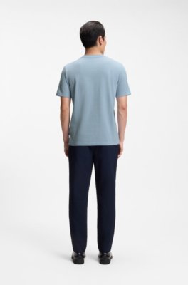 Cotton-blend T-shirt with bubble-jacquard structure 3
