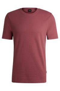 BOSS - T-Shirt aus Baumwoll-Mix mit kreisförmiger Jacquard-Struktur