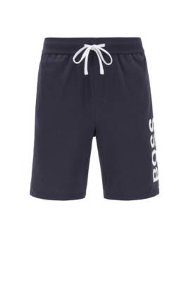 Short de pyjama en coton stretch à logo imprimé