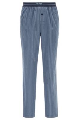 Pantalon de pyjama à rayures en popeline de coton légère