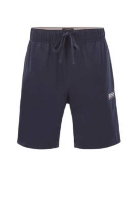 Short de pyjama en coton Pima mélangé avec logo