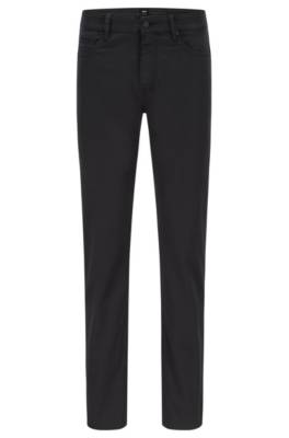 Jean Tapered Fit en gabardine de coton stretch lisse