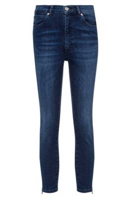 Jean Skinny Fit LOU en denim stretch zippé au bas des jambes