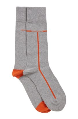 forudsigelse duft Skyldfølelse BOSS - Two-pack of cotton-blend socks with contrast accents