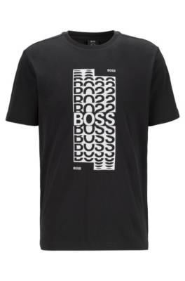 T-shirt Regular Fit en coton, avec logo superposé