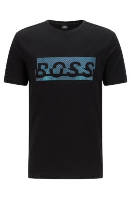 T-shirt en coton stretch avec logo artistique de la nouvelle saison
