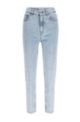 Relaxed-fit jeans in pure-cotton bleached denim, Blue