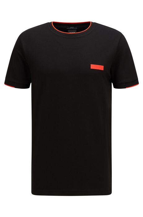 HUGO BOSS Hugo Boss T Shirt Top Genuine Black/White Micro Stripe Design Size M 