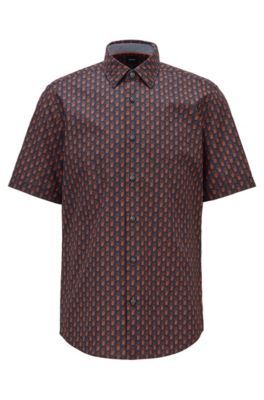 hugo boss patterned shirt