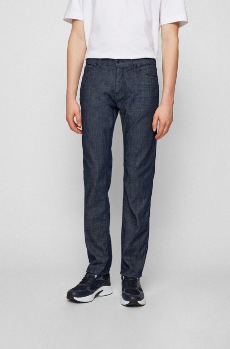 Regular-fit jeans van blauw Italiaans denim, Donkerblauw