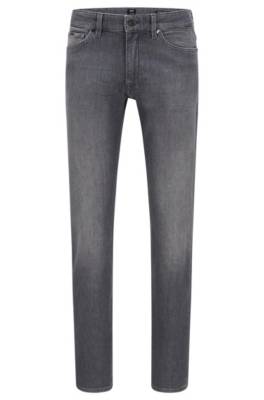 Jean Regular Fit en denim italien stretch et confortable de couleur grise