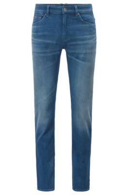 Jean Slim Fit en denim italien bleu offrant une très grande liberté de mouvement