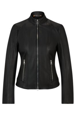 Save 64% MSGM Quilted Faux Leather Jacket in Black Womens Clothing Jackets Leather jackets 
