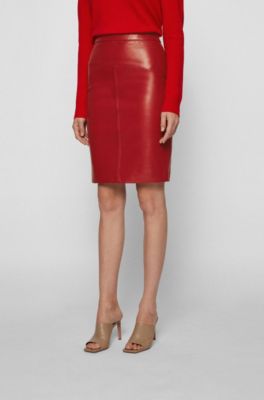 hugo boss leather skirt price