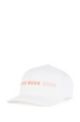 Cotton-blend cap with logo artwork, White