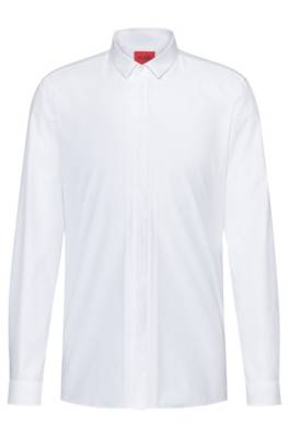 Chemise de soirée Extra Slim Fit en coton avec rayures placées
