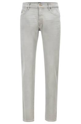 Jean Tapered Fit en denim stretch délavé
