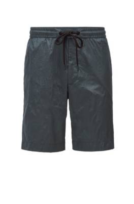 Short léger en tissu froissé avec cordon de serrage