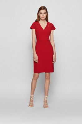 hugo boss red dress