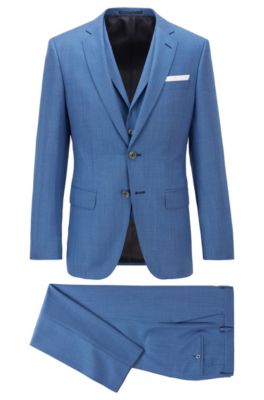 hugo boss open blue suit