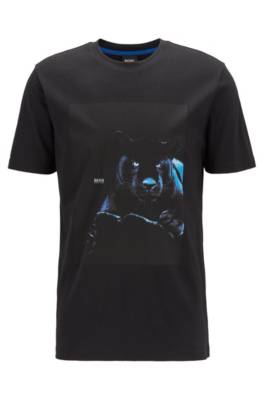 T-shirt en coton à imprimé phosphorescent
