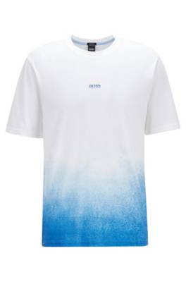 T-shirt en coton Pima à logo et imprimé en dégradé