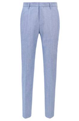 Pantalon Slim Fit en coton et laine vierge