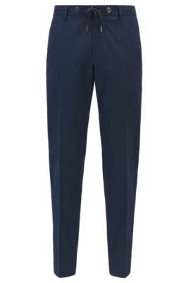 Pantalon Slim Fit en seersucker de coton mélangé