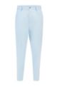 Relaxed-fit cropped trousers in stretch cotton, Light Blue