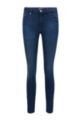 Skinny-fit jeans in stretch denim with zipped hems, Dark Blue