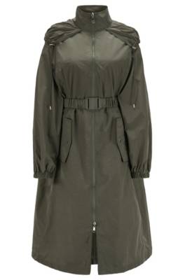 Parka compacte Oversized Fit à la finition déperlante