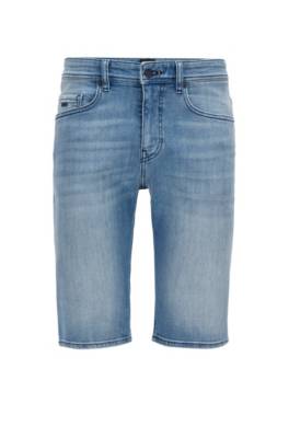 Short Tapered Fit en denim super stretch bleu délavé
