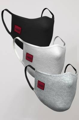 Lot de trois masques mixtes en coton stretch